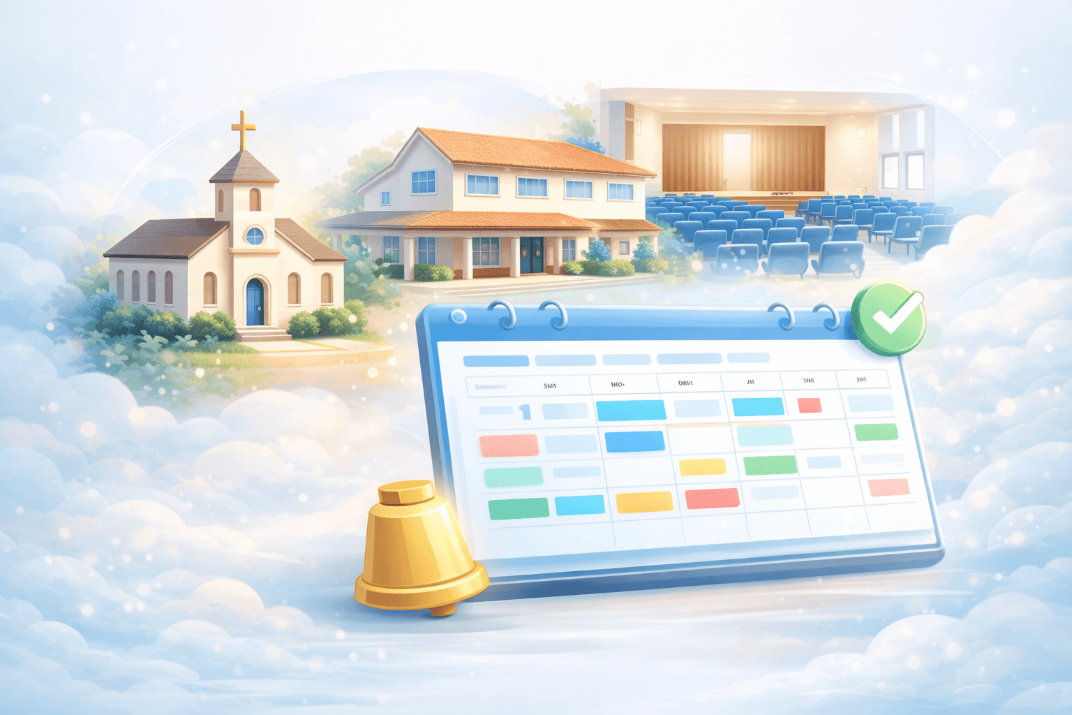Rezervačný systém pre farnosti — kalendár, priestory a udalosti